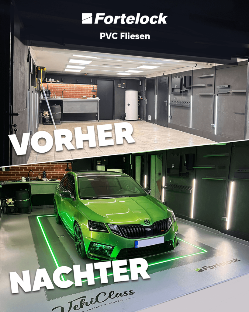 Garage vorher und nachher